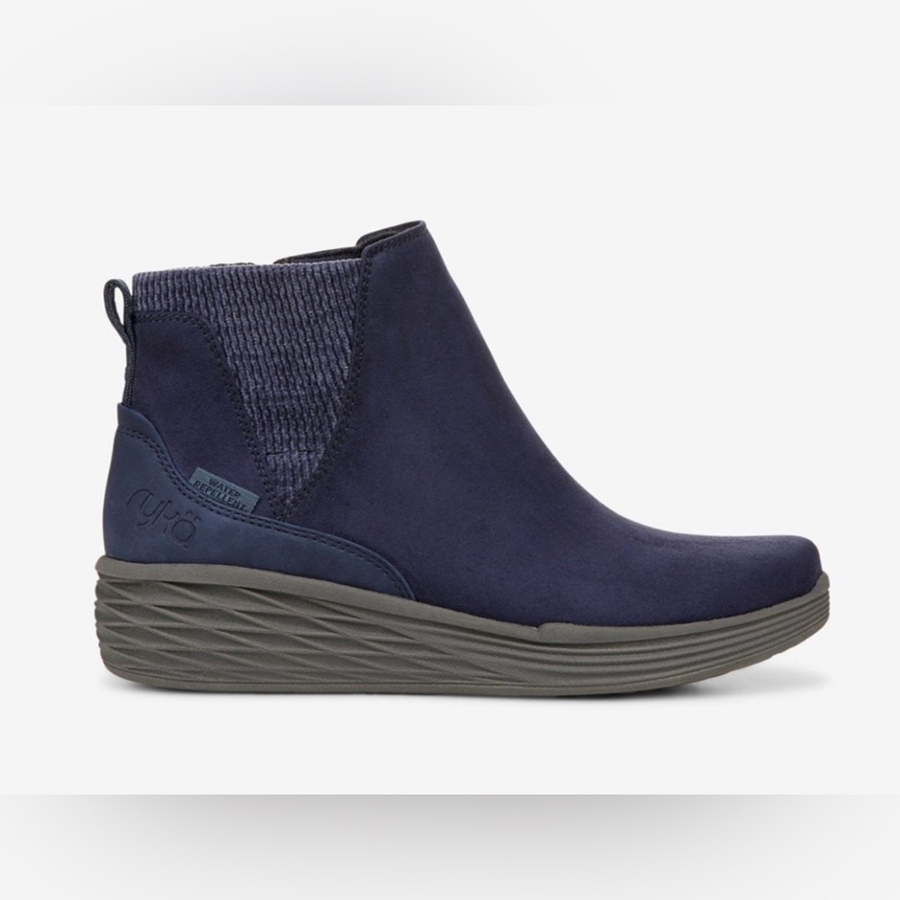 RYKA SIDE ZIP WATER REPELLENT SNEAKER BOOTS NOELLE NEXT ACADEMY BLUE NEW - Picture 2 of 12